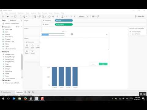 Creating a Parameter in Tableau