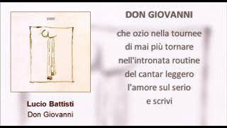 Don Giovanni - Lucio Battisti e Pasquale Panella - Con testo