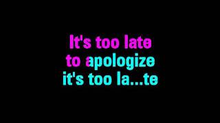 Apologize One Republic Feat. Timbaland Karaoke - You Sing The Hits