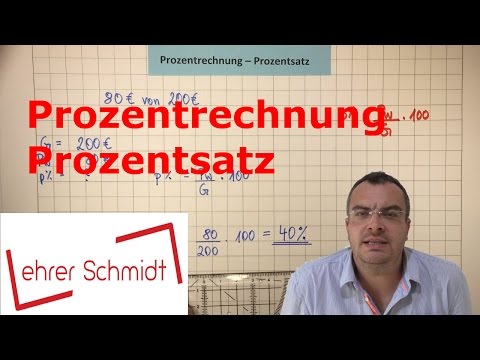 Calculate percentage (with formula) | Percentage calculation | Mathematics | Lehrerschmidt