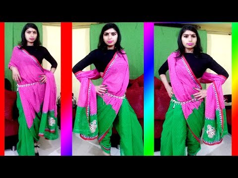 How To Wear Shivagami Saree Draping Tutorial in Hindi | Bahubali Shivagami Saree Drap Like