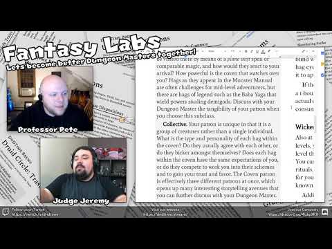 Fantasy Labs ~ The Warlock: The Coven Patron (Homebrew Subclass First Look)