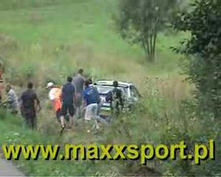 16 Rajd Rzeszowski - wypadek Kuzaja