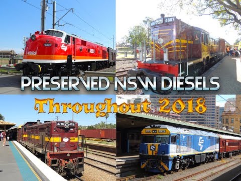 Diesels in Action - Preserved NSW Diesel Locomotives Throughout 2018