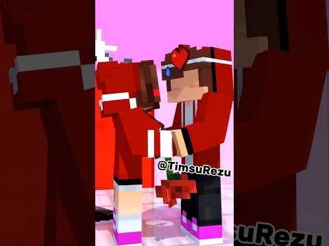 Love Run: JJ and his Sister #music #love #minecraft #animation #shorts