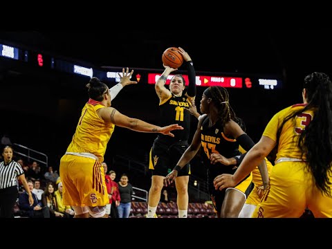 Sun Devils grab first conference win, defeat Trojans 63-54 in LA