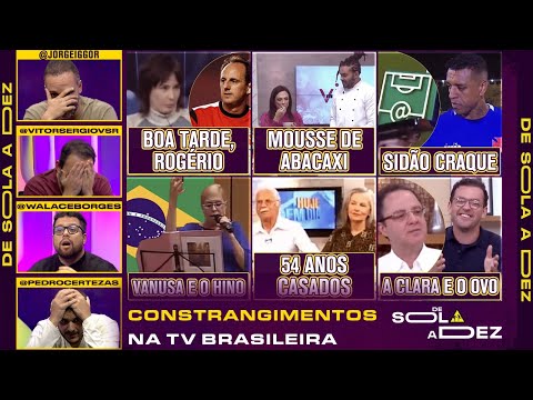 QUAL É O MOMENTO MAIS CONSTRANGEDOR DA TV BRASILEIRA? REAGIMOS E CRAVAMOS! | DE SOLA A DEZ