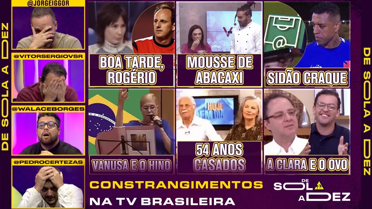 QUAL É O MOMENTO MAIS CONSTRANGEDOR DA TV BRASILEIRA? REAGIMOS E CRAVAMOS! | DE SOLA A DEZ