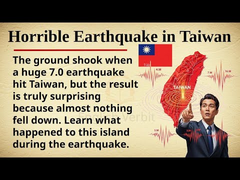 Earthquake Hits Taiwan || 🇹🇼🚨 Learn English Through Story Level 1 || Graded Reader 🎧