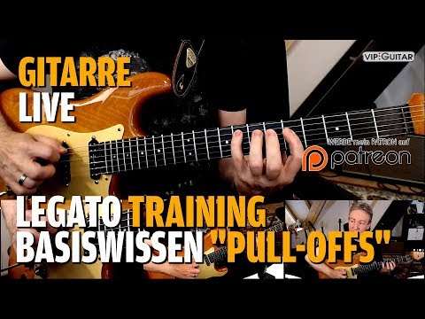 Gitarre Lernen - Legato Training Teil.3 - Basis Patterns - "Pull-Offs"