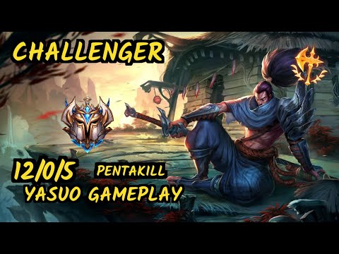 MSF.P LlDER (YASUO) vs KENNEN - PENTAKILL 12/0/5 KDA MID CHALLENGER GAMEPLAY - EUW
