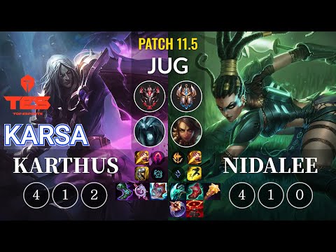 TES Karsa Karthus vs Nidalee Jungle - KR Patch 11.5