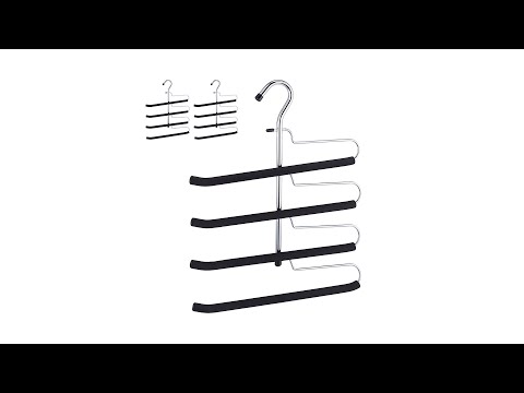 Cintre multiples set de 3 Noir - Argenté - Métal - Matière plastique - 33 x 41 x 2 cm