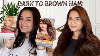 Dark To Brown Hair Color At Home Using Box Dye
