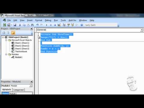 Visual Basic For Application - Excel Lesson 1