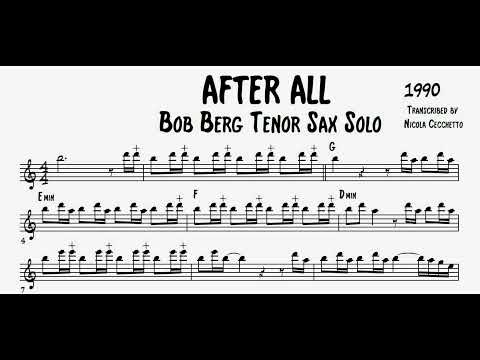 AFTER ALL - Bob Berg - Tenor Sax Solo Transcription
