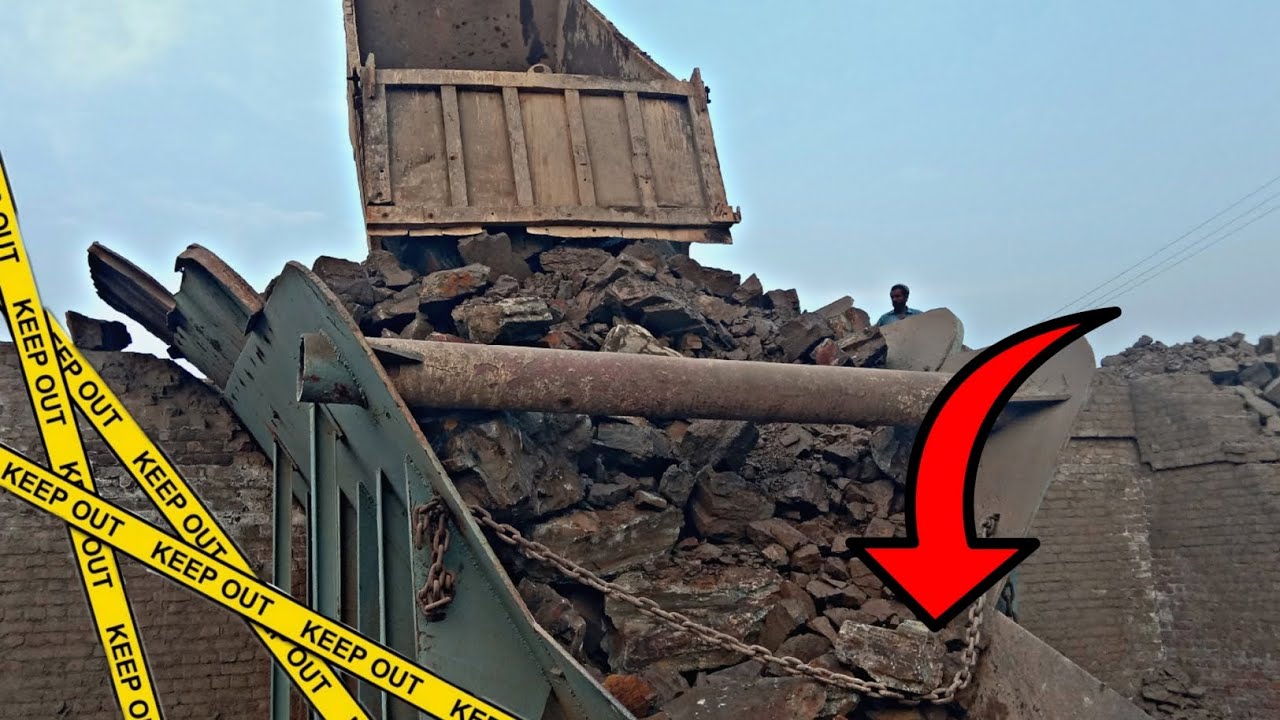 "DUMP CHAOS! Unloading into Jaw Crusher"🚨 Alart | primary Stone Crusher | hard work #viraltrand #fyp