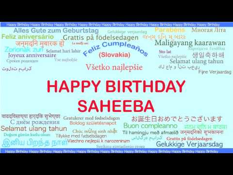 Saheeba   Languages Idiomas - Happy Birthday