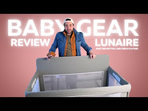 Baby Delight Lunaire Full Size Crib | Breathable Mesh Baby Crib | Tool-Free Assembly Baby Bed | 100% GOTS Certified Organic Cotton Fabric | Organic Oat video review thumbnail
