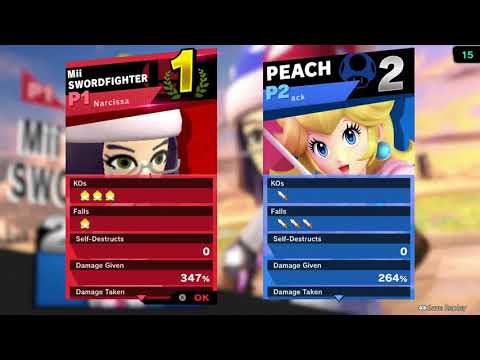 Narcissa (Mii Swordfighter) vs ACK_00F (Peach)