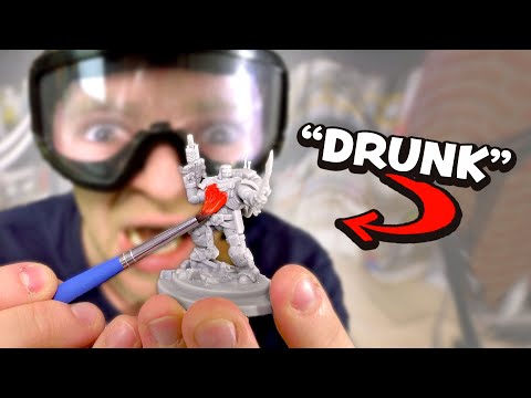 Painting Minis "DRUNK" - this got messy! (Feat. Squidmar!)