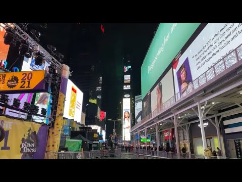 NYC Live TIME SQUARE New Years Eve 2021 Preparation December 30, 2020