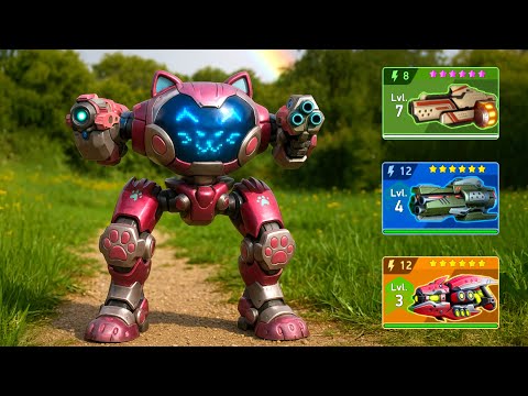 Juggernaut with Shotgun 8, Pod Gun 12, Fragment Gun 12 - Mech Arena