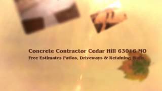 preview picture of video '(636) 431-1000 -Free Estimates-Concrete-Patios-Driveways-Cedar Hill Mo 63016'