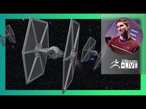 LIVE Look Into ZBrush 2022! Star Wars TIE Fighter Fan Art Part 2 – Paul Gaboury