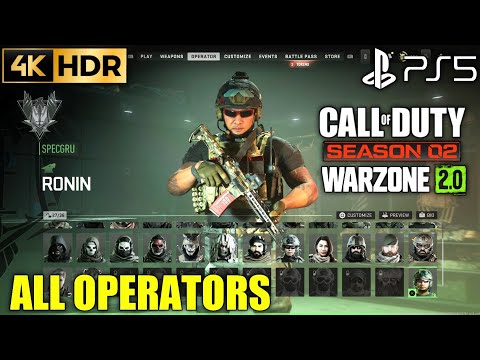 All Operators WARZONE 2 Season 2 Operators | Warzone 2 All Operators | Season 2 Warzone 2 Characters