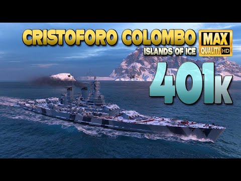 Battleship "Cristoforo Colombo" with an 400k damage drama - World of Warships