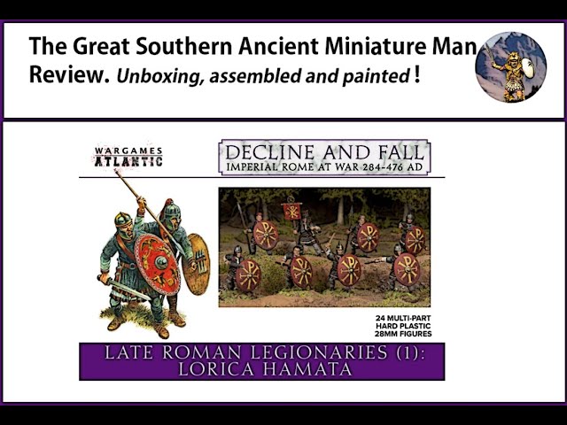 Vídeo relacionado con Wargames Atlantic - Decline and Fall: Roma imperial en guerra - Legionarios romanos tardíos Lorica Hamata (24 figuras de plástico duro de 28 mm)