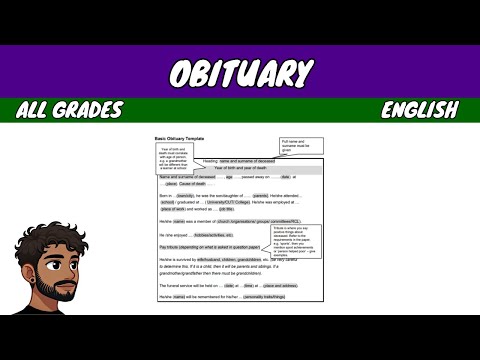 How to Write an Obituary | English P3 Formats