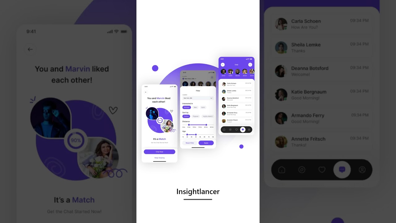 Dating App UI Design | Dating App Figma Design | Mobile App | UI UX Design | Dating App Figma UI UX
