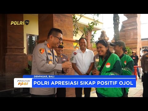 AKSI SOLIDARITAS OJEK ONLINE DI POLRESTA DENPASAR BERKOMITMEN JAGA KAMTIBMAS