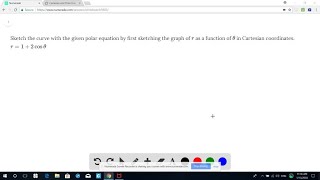 Download the video "Sketch the curve with the given polar equation by first sketching the graph of r as a function of"