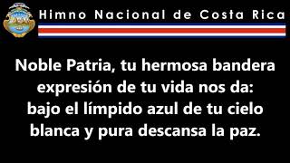 Himno Nacional de Costa Rica con letra