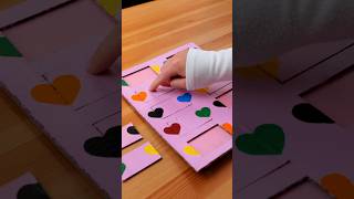 How To Make an Interesting Puzzle Game From Cardboard 💗 #shorts #kidsactivities