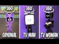 360º VR Boogie Boogie Bam Bam Dance CATNAP vs TV MAN vs TV WOMAN | SMILING CRITTERS POKEDANCE