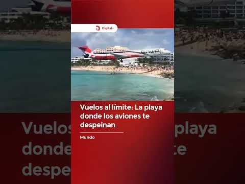 Aterrizajes extremos en Maho Beach: aviones rozan la arena en San Martín. ✈️🏖️