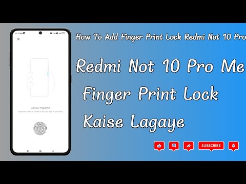 how to set fingerprint lock in redmi note 10 pro | How to set finger print lock redmi
