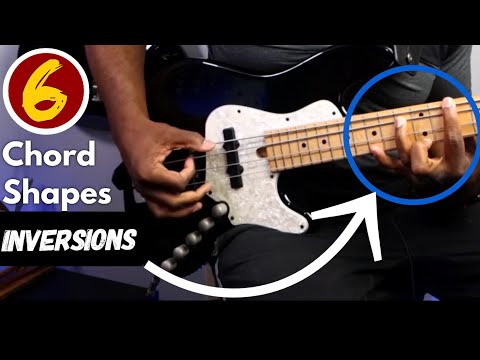 6 Easy shapes for Playing Chord Inversions on Bass (well technically only 3)