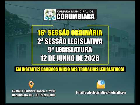 16ª SESSÃO ORDINÁRIA DE 2026