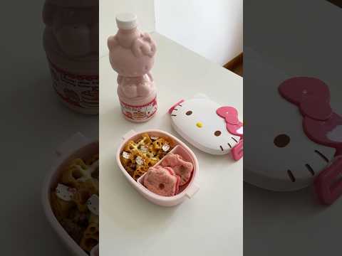 Make hellokitty bento with me #asmr #food #asmrfood #satisfying #cooking #hellokitty #lunchbox