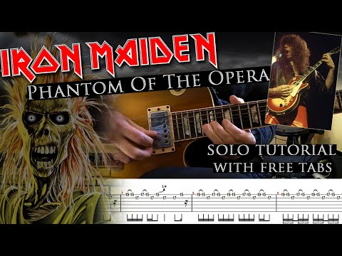 Iron Maiden - Phantom Of The Opera Dennis Stratton's solo lesson (with tabs and backing tracks)