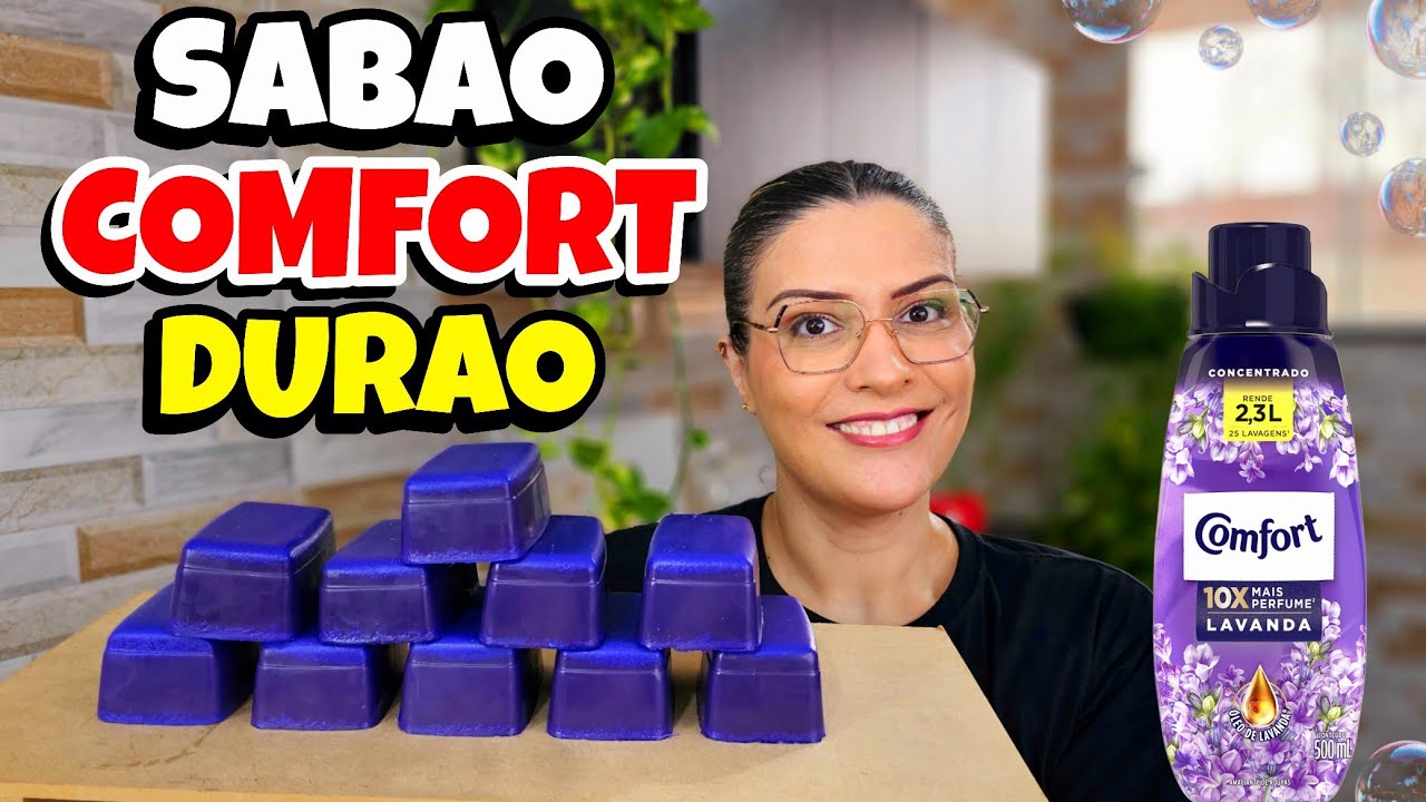 SABÃO EM BARRA COMFORT LAVANDA SEM ÓLEO SEM SODA MULTIPLICAÇÃO PERFEITA 😱😍