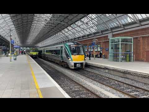 8300 class DART and 22000 Class Departing Dublin Pearse