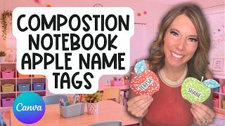 Custom Apple Frames for Classroom Decor Tags for Teachers | Change ANY Element Into a Frame in Canva