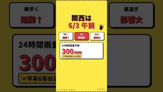 台風6号 関西と関東は何日何時に来る