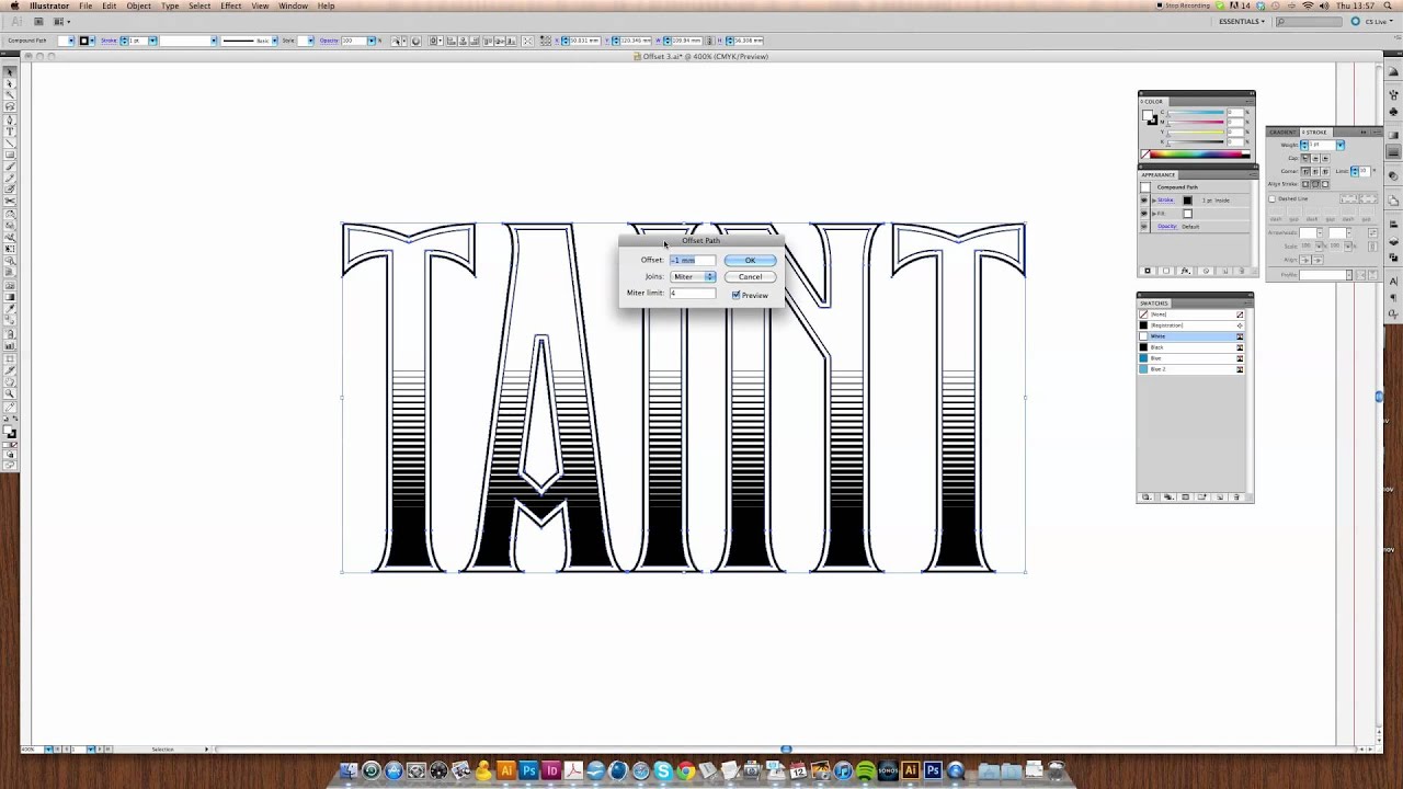 Create ornate type in Illustrator - part 3 - YouTube